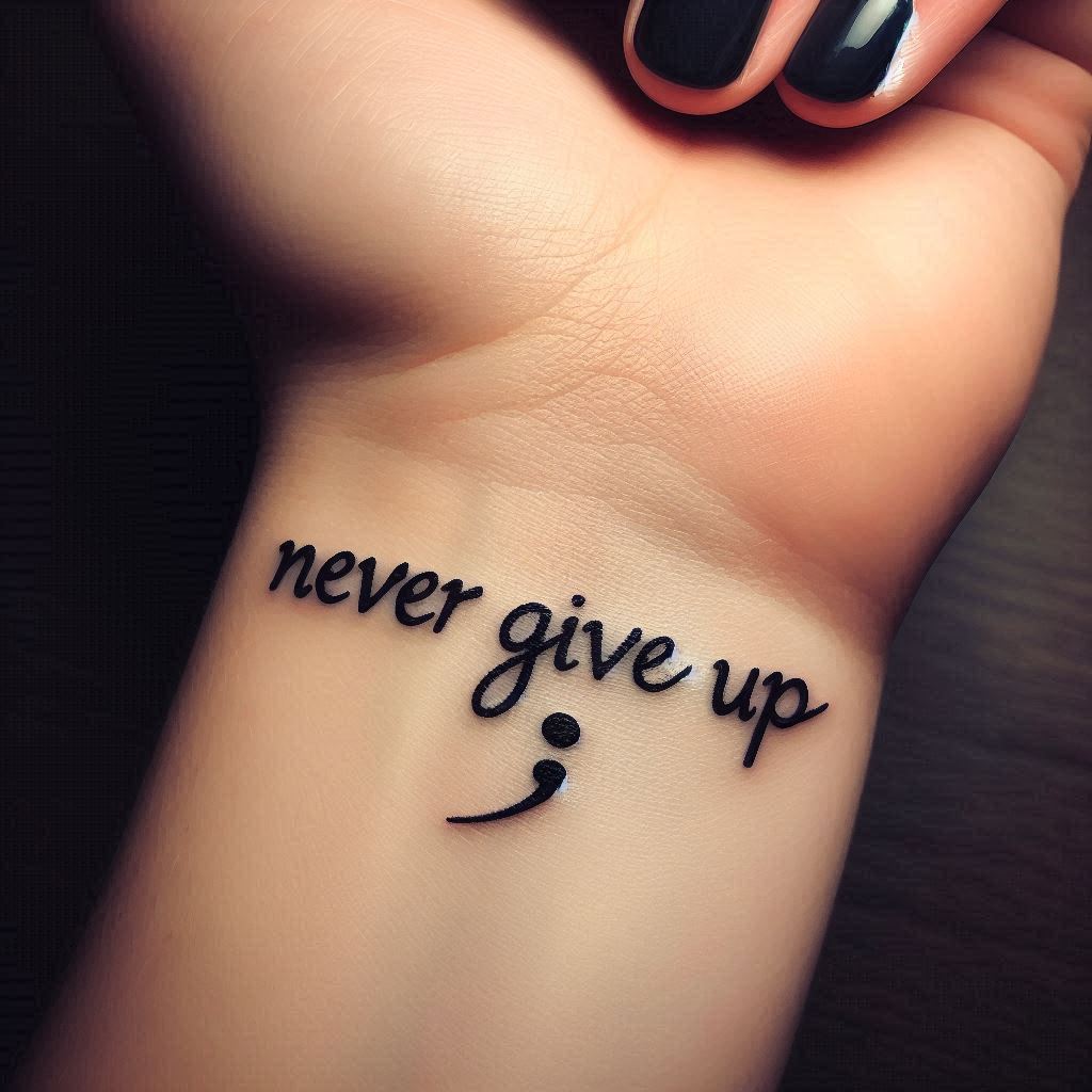 semicolon quote tattoo